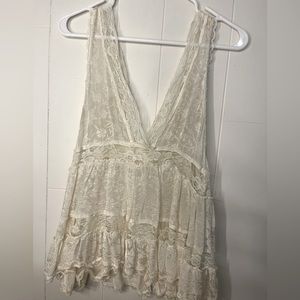 Free people flare lace tank top